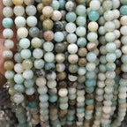 Amazonite Stone Stretch Bracelet B1587-Gloss-12MM