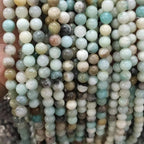 Amazonite Stone Stretch Bracelet B1587-Gloss-4MM