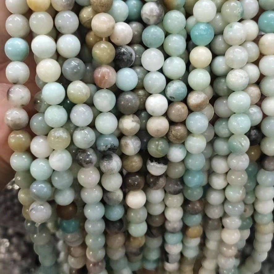 Amazonite Stone Stretch Bracelet B1587-Gloss-12MM