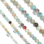 Amazonite Stone Stretch Bracelet B1587-Gloss-12MM