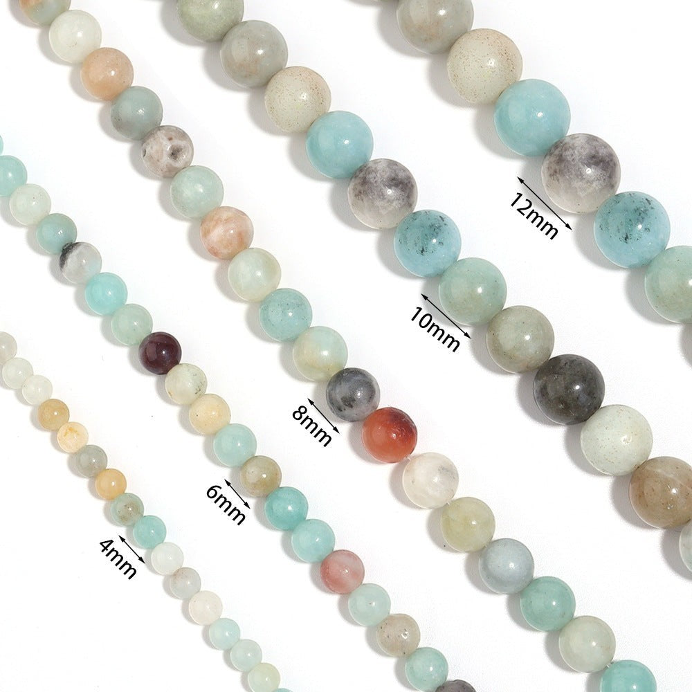 Amazonite Stone Stretch Bracelet B1587-Gloss-4MM