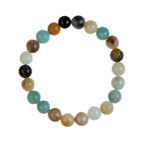 Amazonite Stone Stretch Bracelet B1587-Gloss-12MM