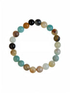 Amazonite Stone Stretch Bracelet B1587-Gloss-4MM