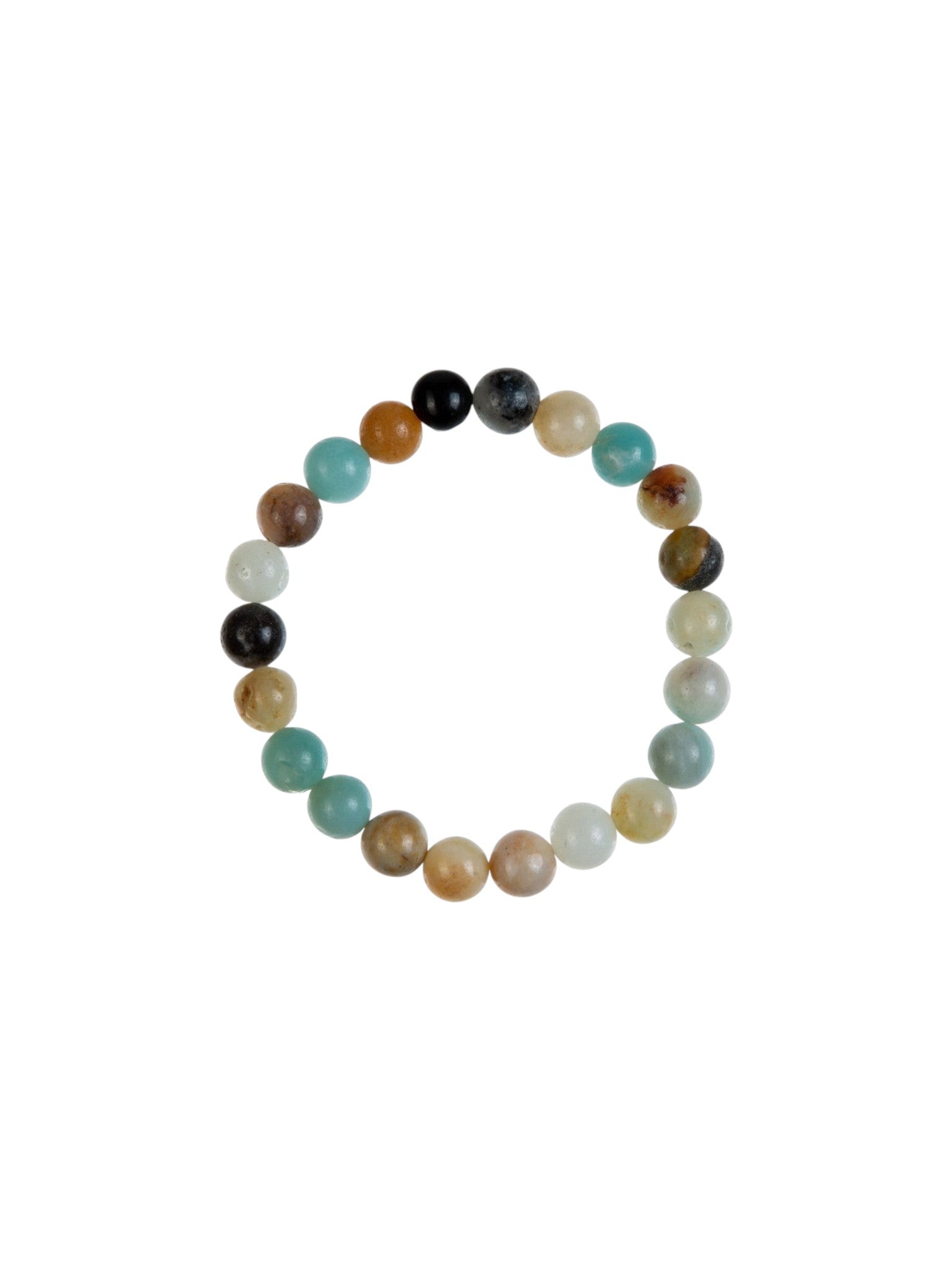 Amazonite Stone Stretch Bracelet B1587-Gloss-12MM
