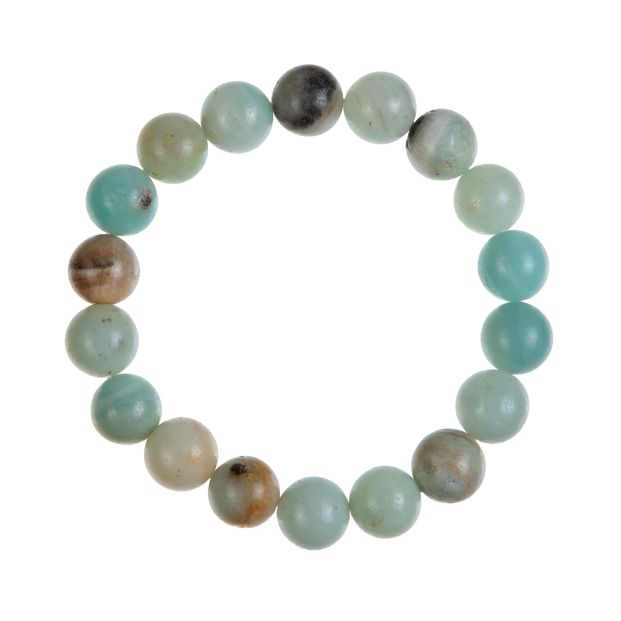 Amazonite Stone Stretch Bracelet B1587-Gloss-4MM
