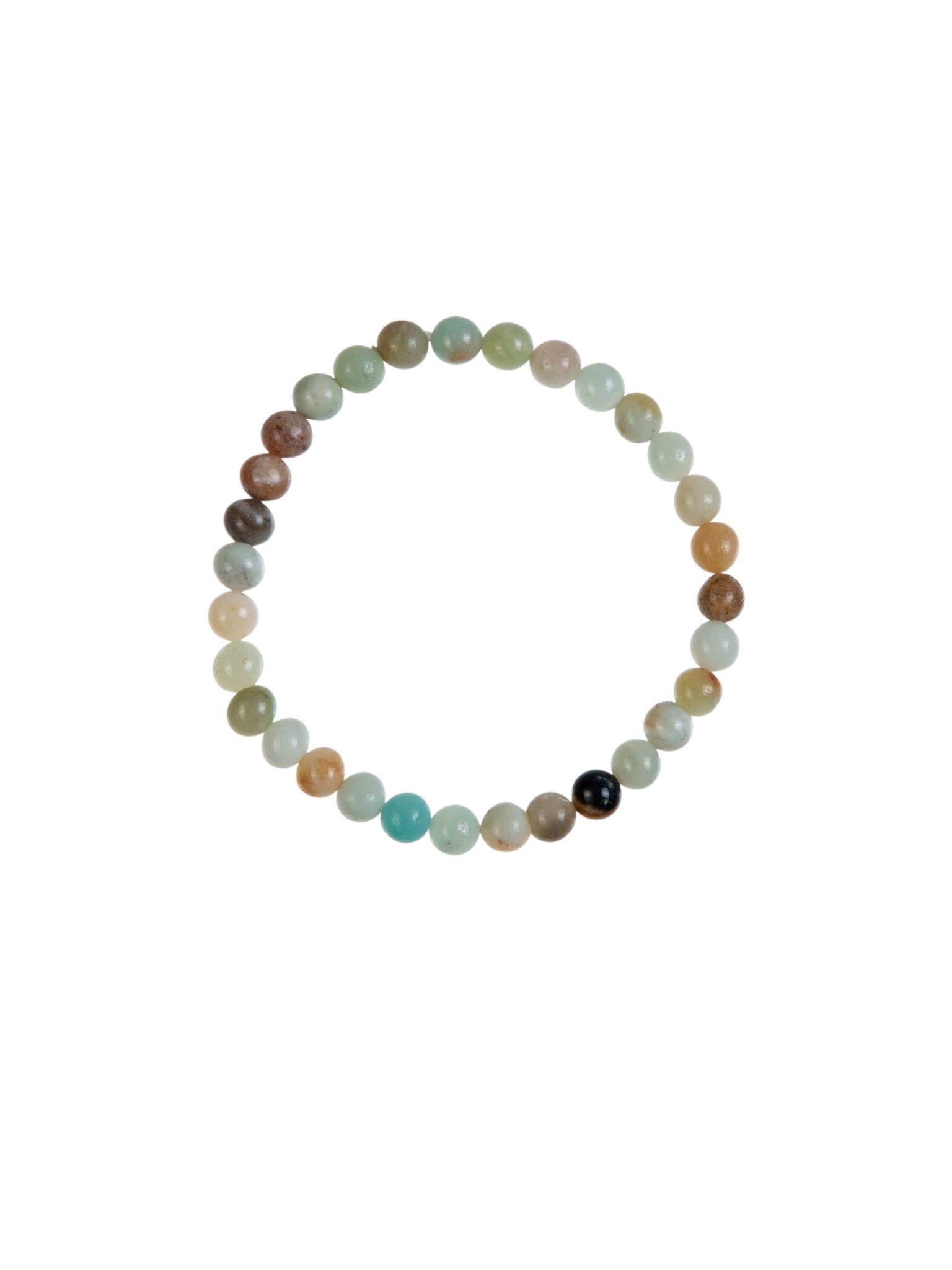 Amazonite Stone Stretch Bracelet B1587-Gloss-12MM