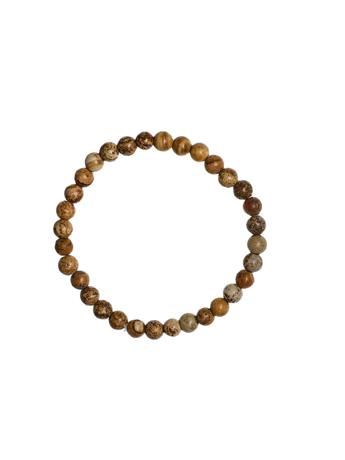 Picture Jasper Stone Stretch Bracelet B1588-Gloss-6MM
