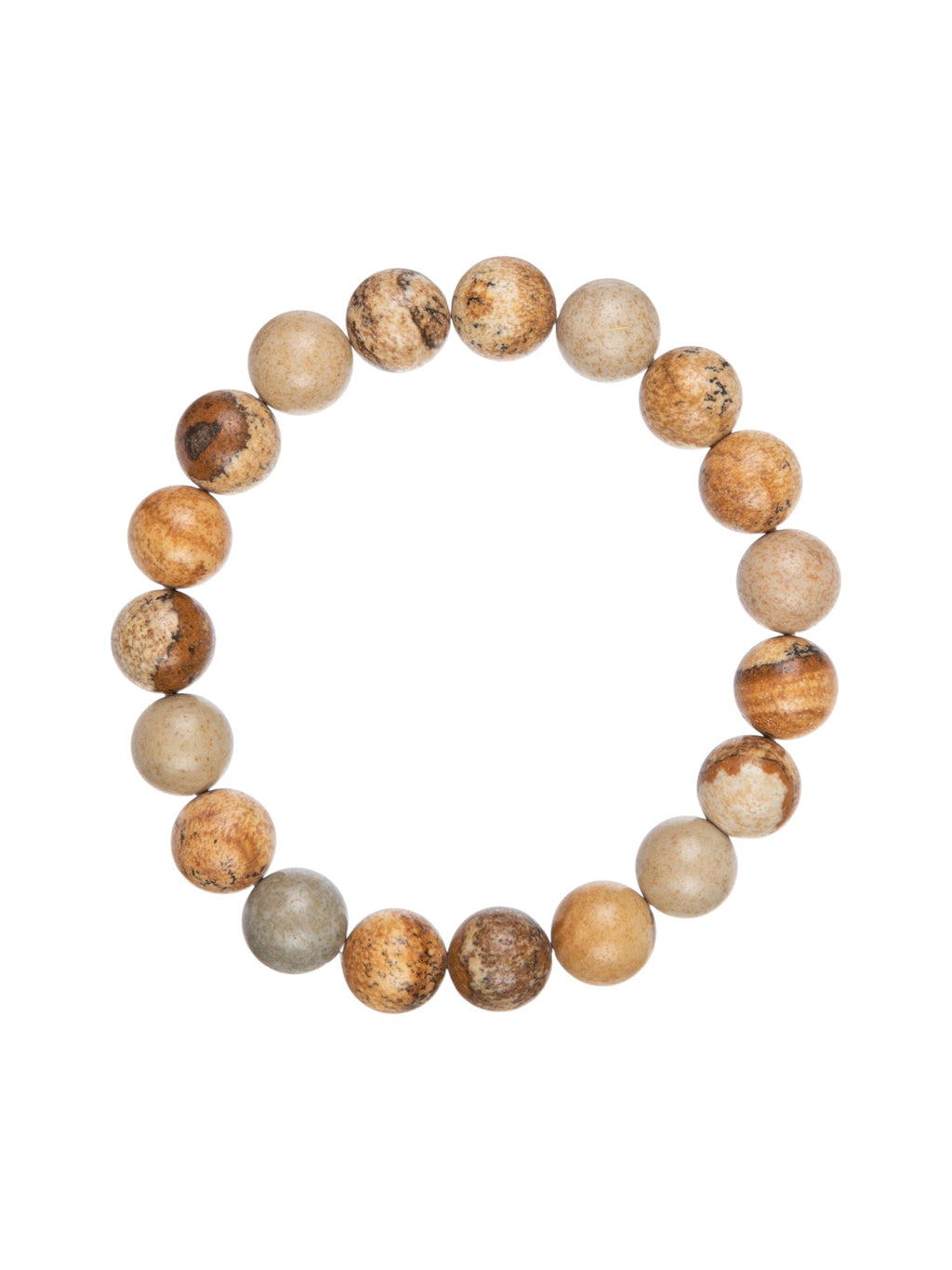 Picture Jasper Stone Stretch Bracelet B1588-Gloss-4MM