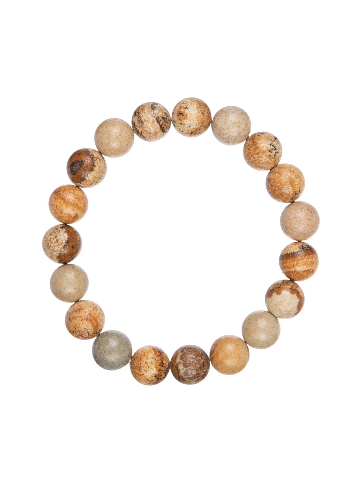 Picture Jasper Stone Stretch Bracelet B1588-Gloss-4MM