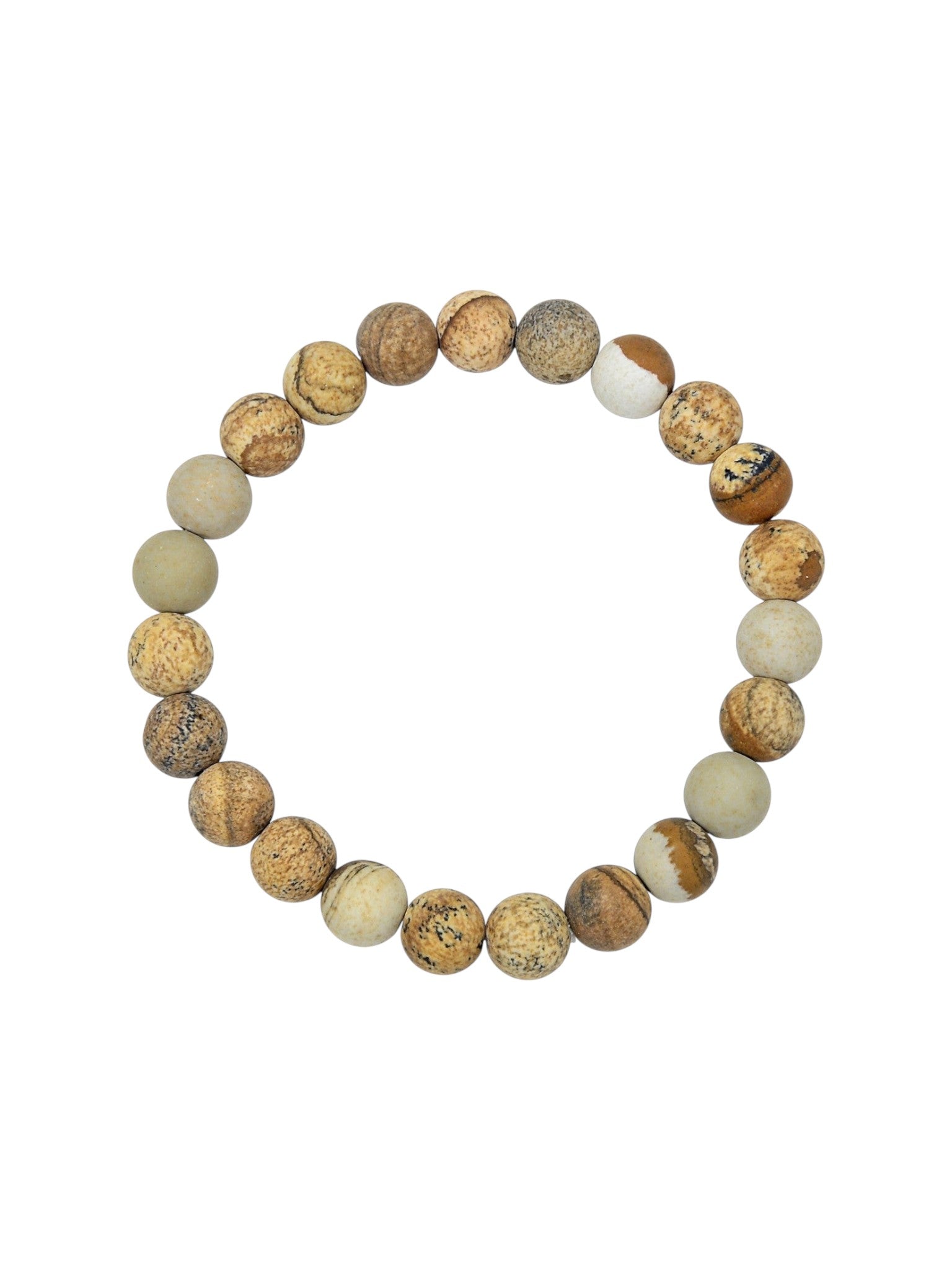 Picture Jasper Stone Stretch Bracelet B1588-Matte-6MM