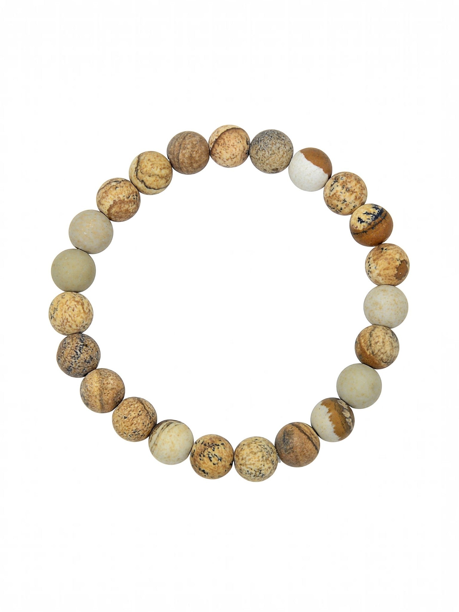 Picture Jasper Stone Stretch Bracelet B1588-Matte-8MM