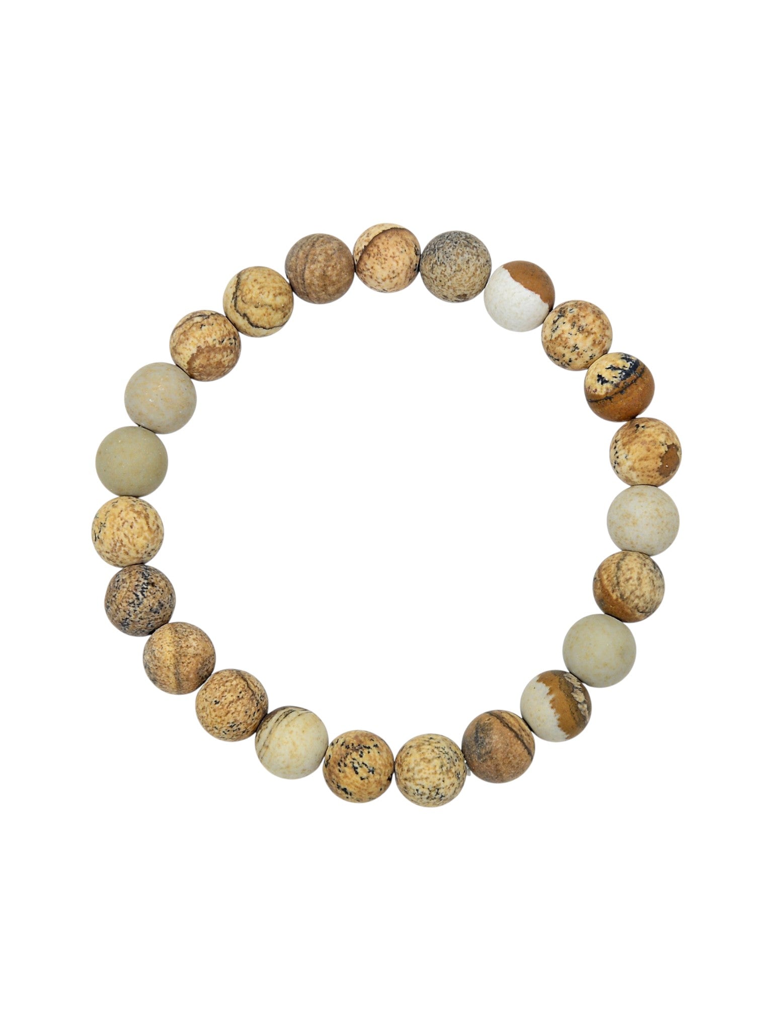 Picture Jasper Stone Stretch Bracelet B1588-Matte-4MM