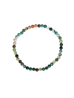 Indian Agate Stone Stretch Bracelet B1590-4MM
