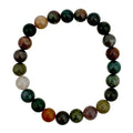 Indian Agate Stone Stretch Bracelets B1590-8MM