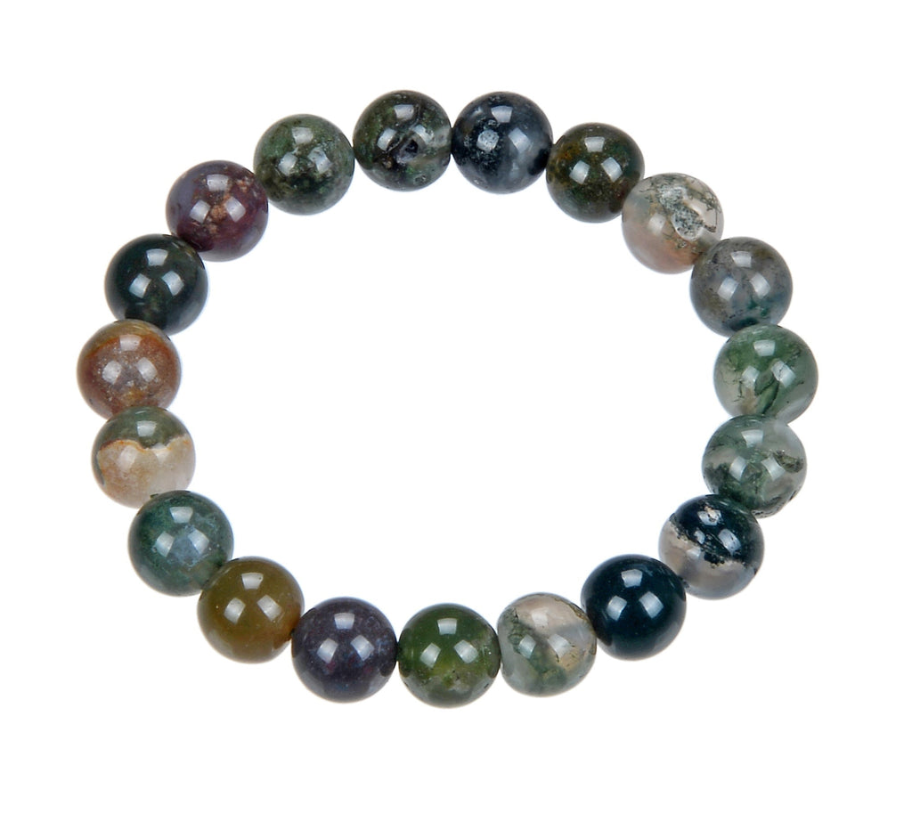 Indian Agate Stone Stretch Bracelets B1590-6MM