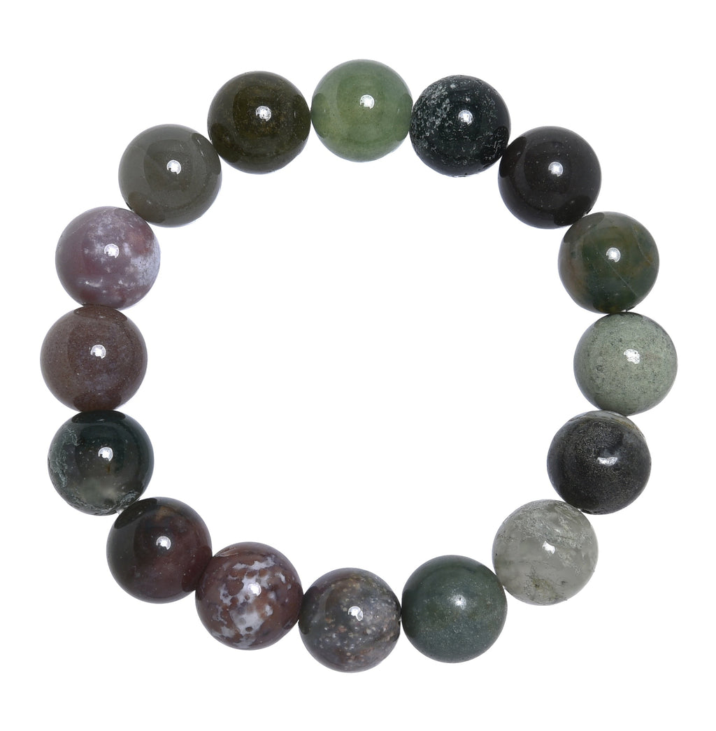 Indian Agate Stone Stretch Bracelets B1590-6MM