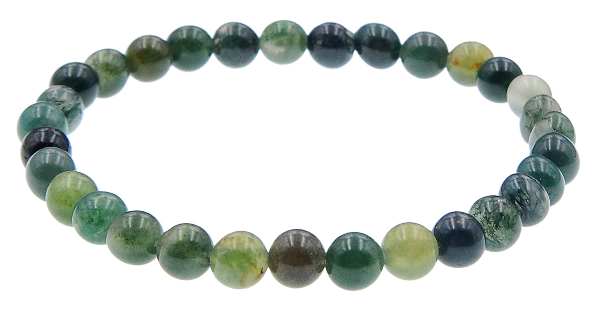 Indian Agate Stone Stretch Bracelets B1590-6MM