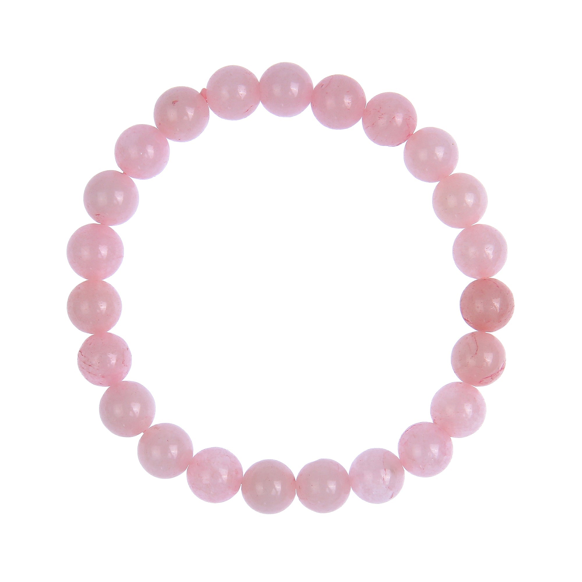 Colored Pink Jade Stretch Bracelet B1593 - 6MM