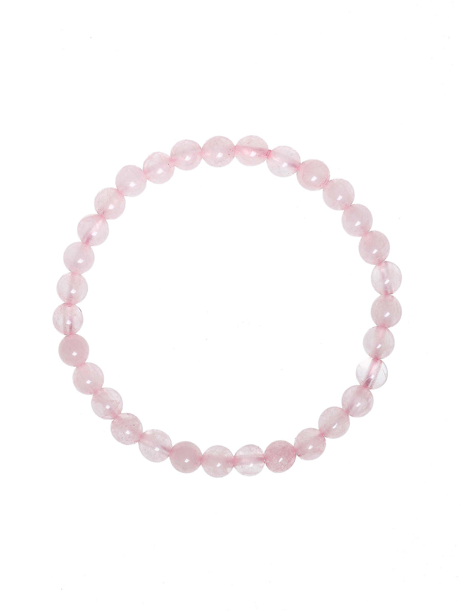 Colored Pink Jade Stone Stretch Bracelet B1593-6MM