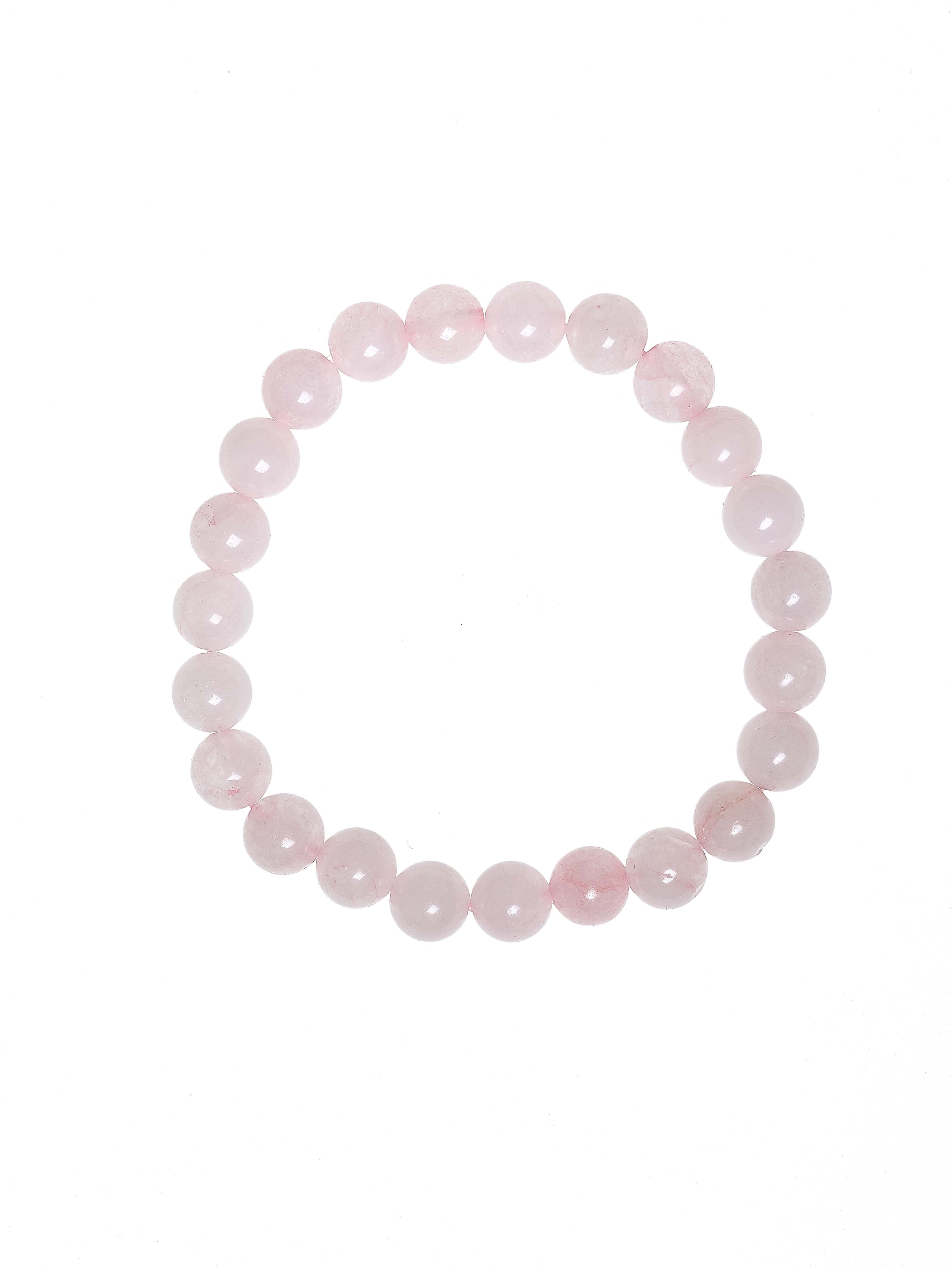 Colored Pink Jade Stretch Bracelets B1593-8MM