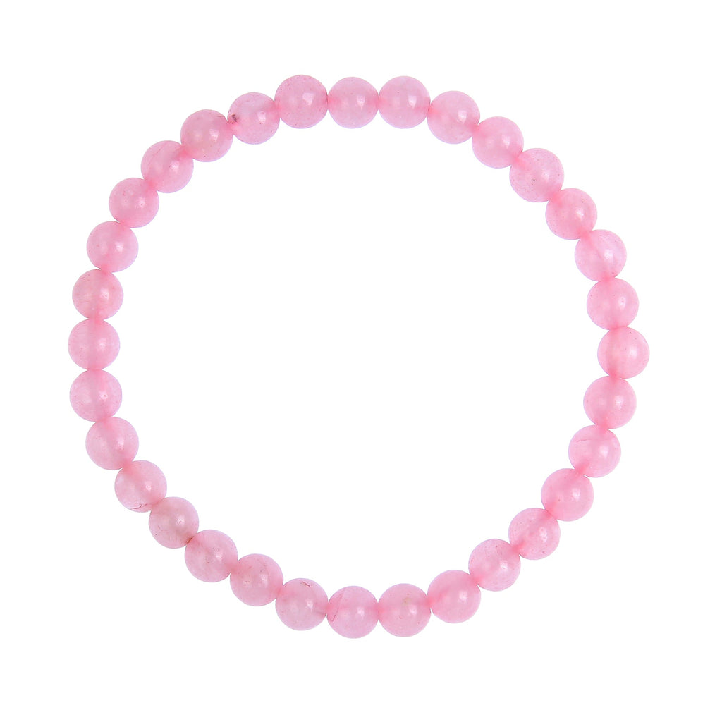 Colored Pink Jade Stretch Bracelets B1593-12MM
