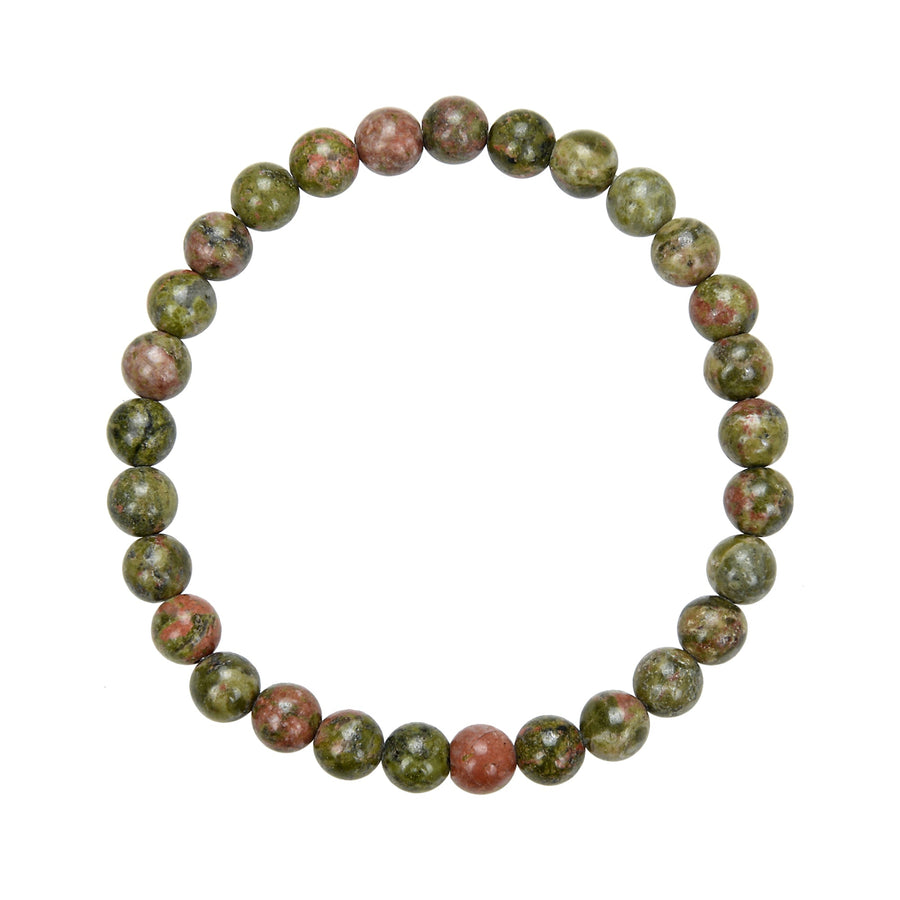 Unakite Stone Stretch Bracelet B1594-6MM
