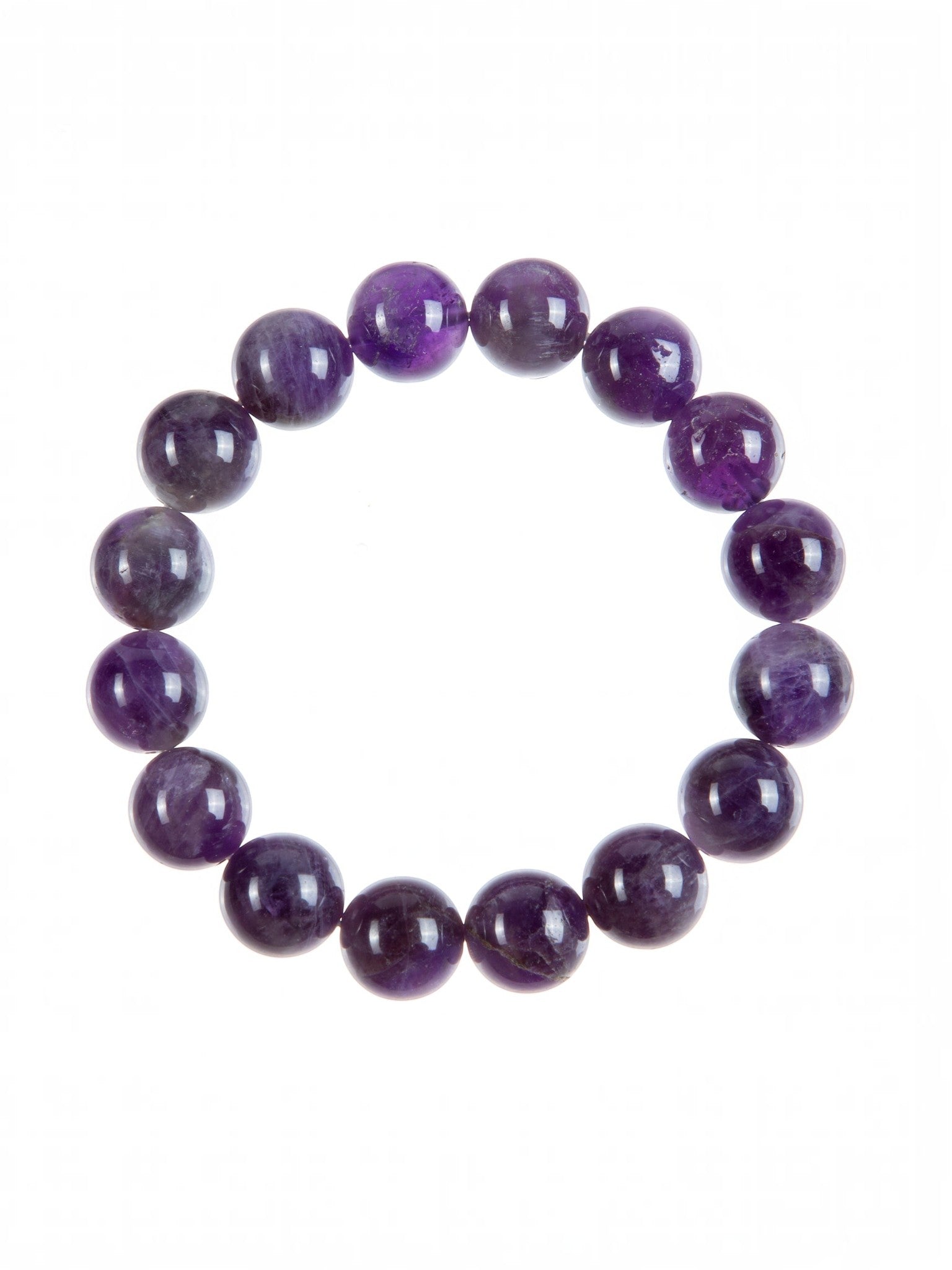 Amethyst Stone Stretch Bracelets B1728-12MM