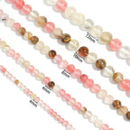 Cherry Quartz Matte Stone Stretch Bracelet B1872-8MM