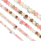 Cherry Quartz Matte Stone Stretch Bracelet B1872-12MM