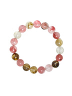 Cherry Quartz Stone Stretch Bracelet B1872-10MM