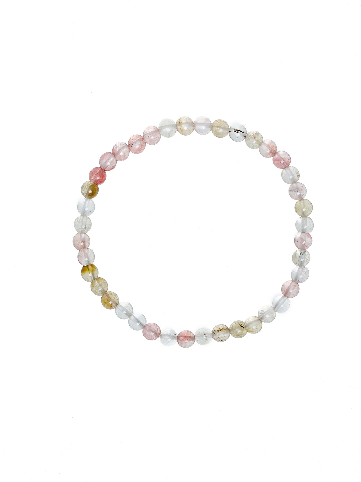 Cherry Quartz  Stone Stretch Bracelet B1872-4MM