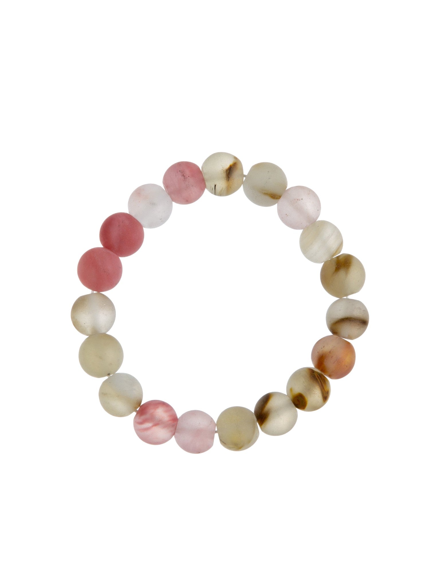 Cherry Quartz Matte Stone Stretch Bracelet B1872-12MM