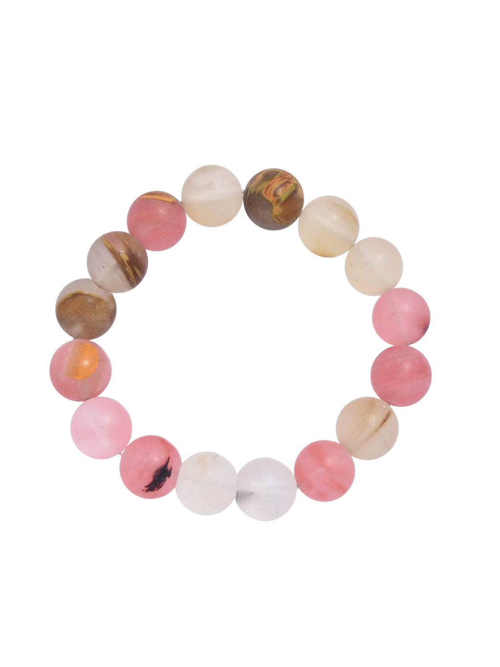 Cherry Quartz Matte Stone Stretch Bracelet B1872-12MM