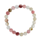 Cherry Quartz Matte Stone Stretch Bracelet B1872-12MM