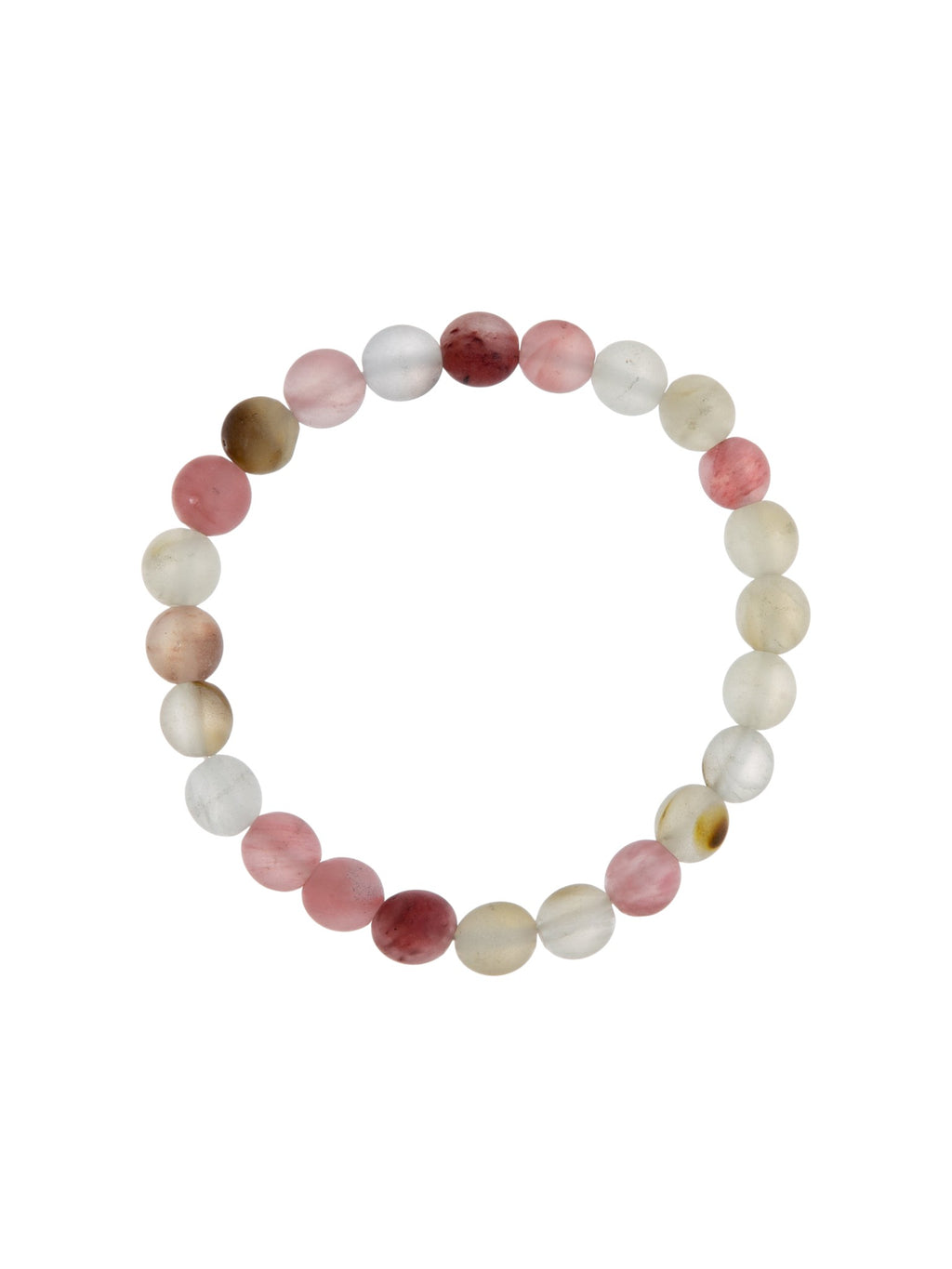 Cherry Quartz Matte Stone Stretch Bracelet B1872-12MM