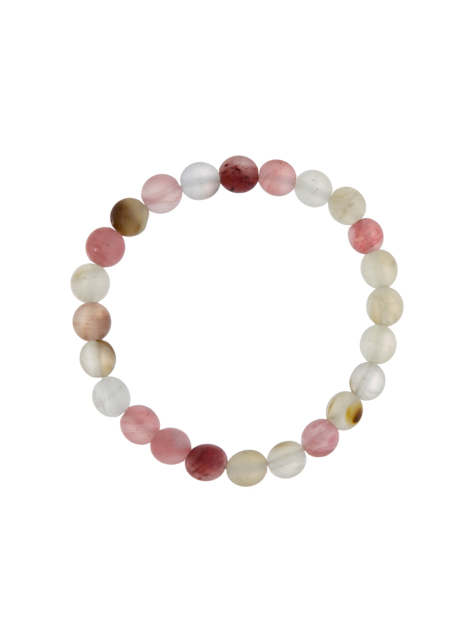 Cherry Quartz Matte Stone Stretch Bracelet B1872-12MM