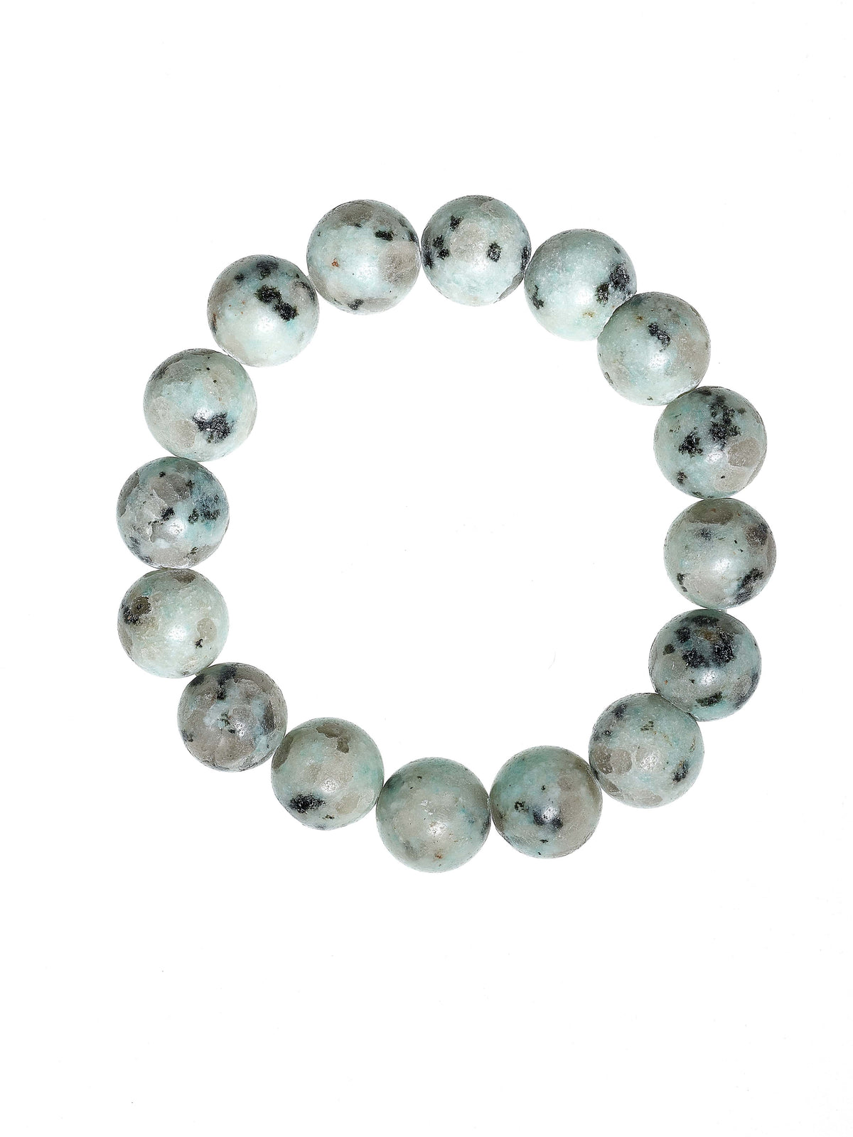 Kiwi Stone Stretch Bracelet B1873-12MM
