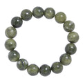 Olive Jade Stone Stretch Bracelet B1874-12MM