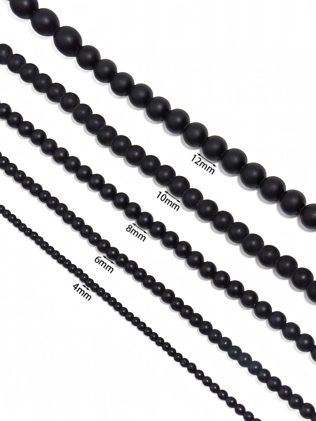Black Onyx Stone Stretch Bracelet B1875-12MM