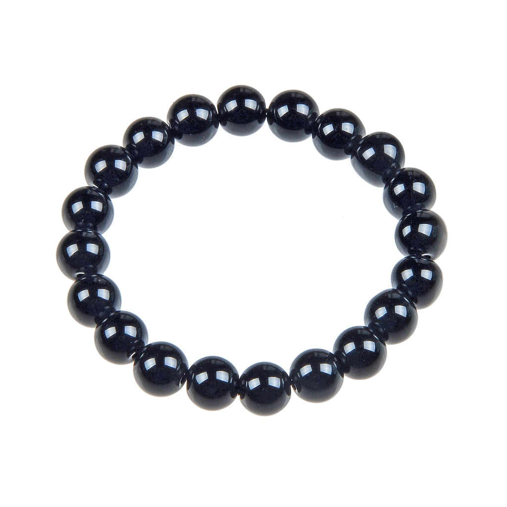 Black Onyx Stone Stretch Bracelet B1875-12MM