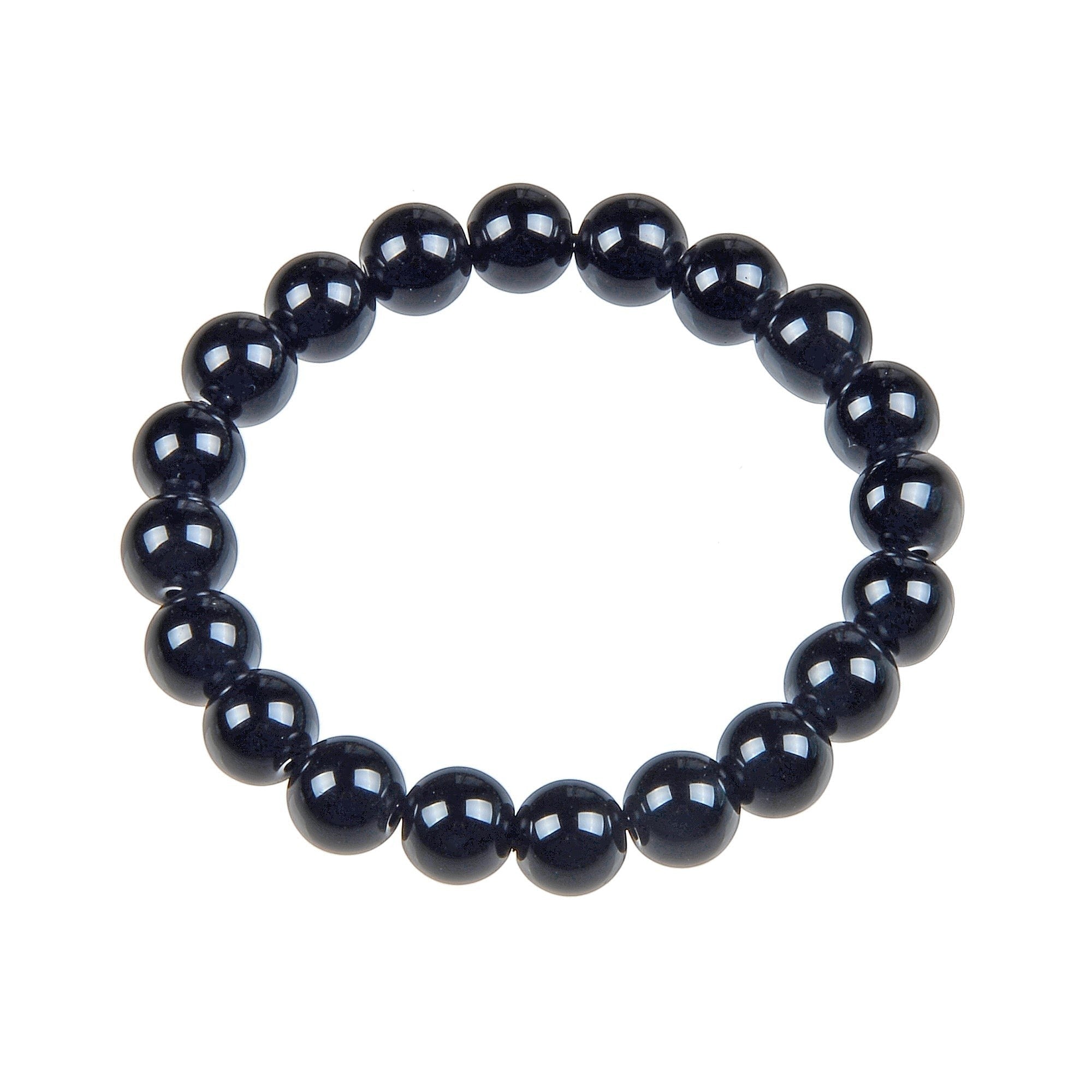 Black Onyx Stone Stretch Bracelet B1875-4MM