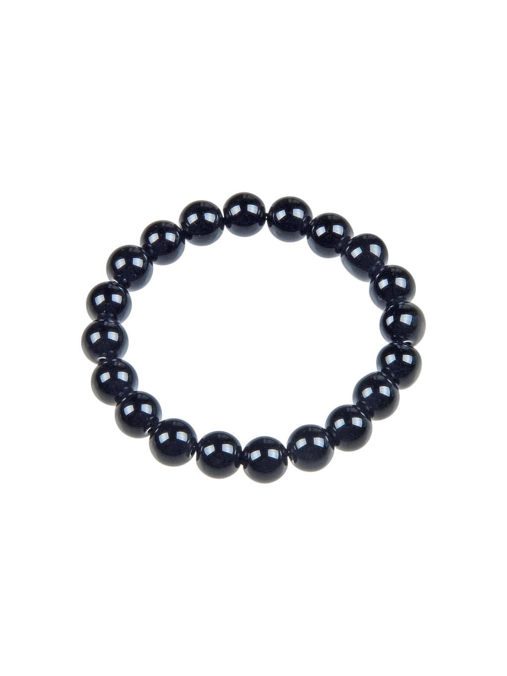 Black Onyx Stone Stretch Bracelet B1875-12MM
