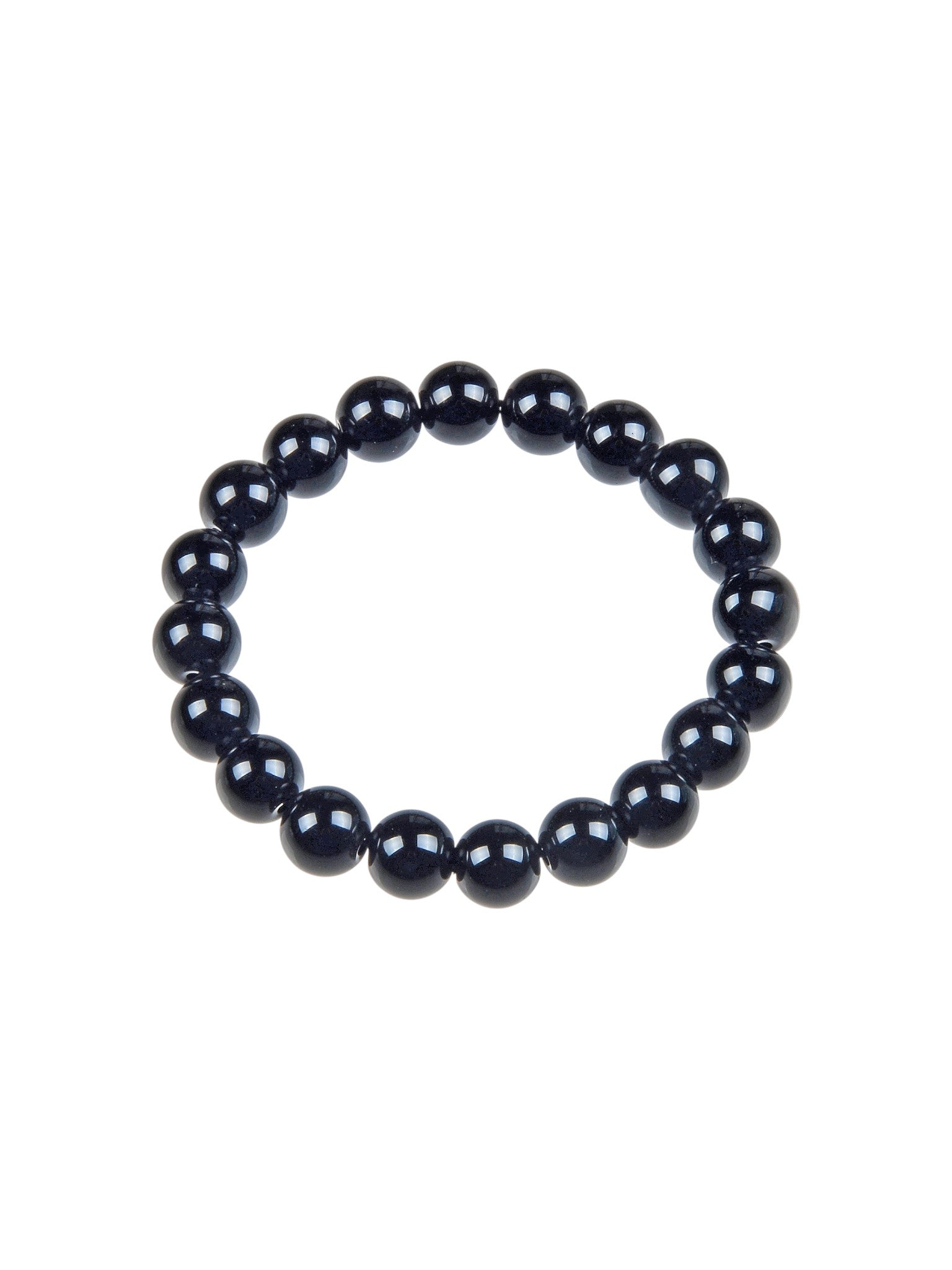 Black Onyx Stone Stretch Bracelet B1875-12MM