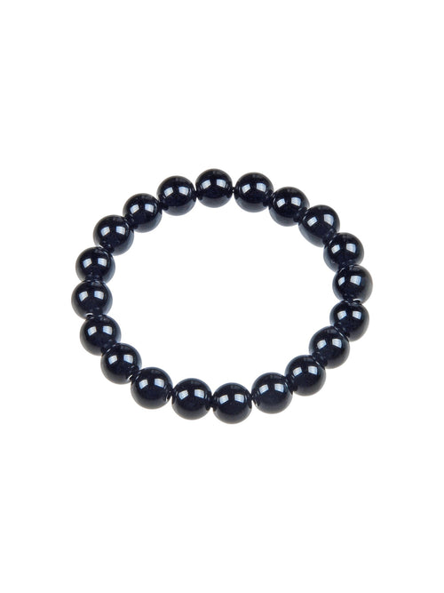 Black Onyx Stone Stretch Bracelet B1875-12MM
