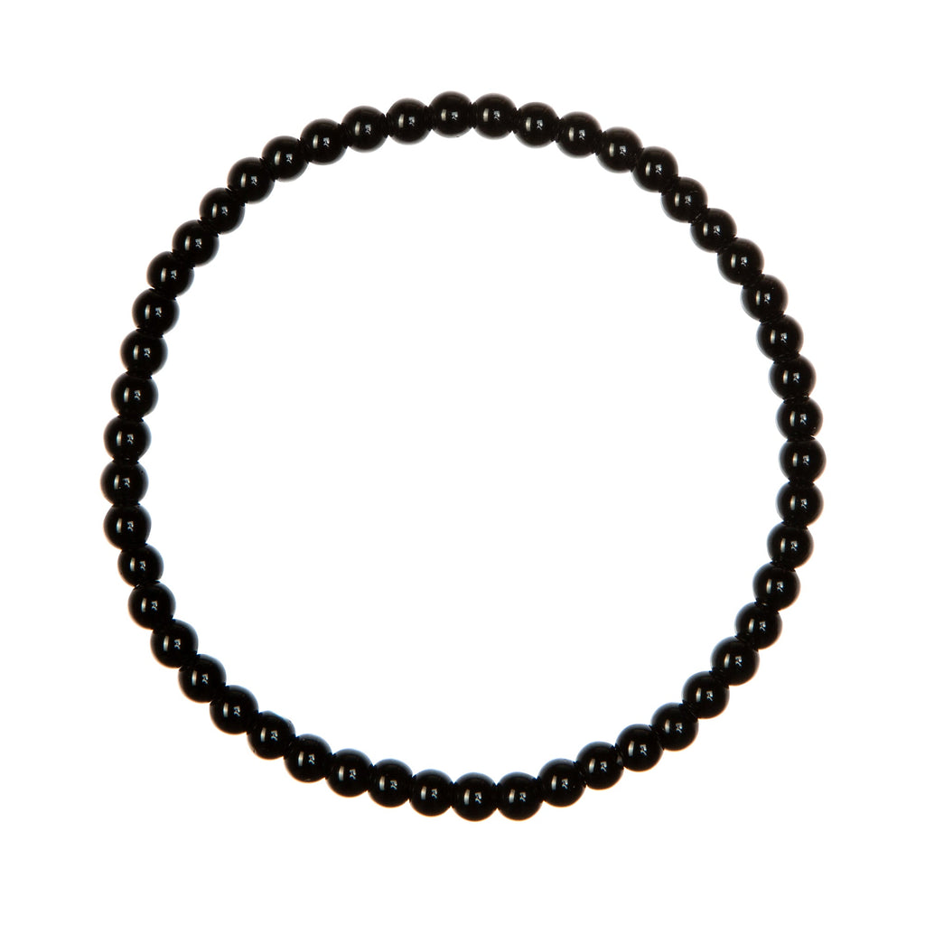 Black Onyx Stone Stretch Bracelet B1875-12MM
