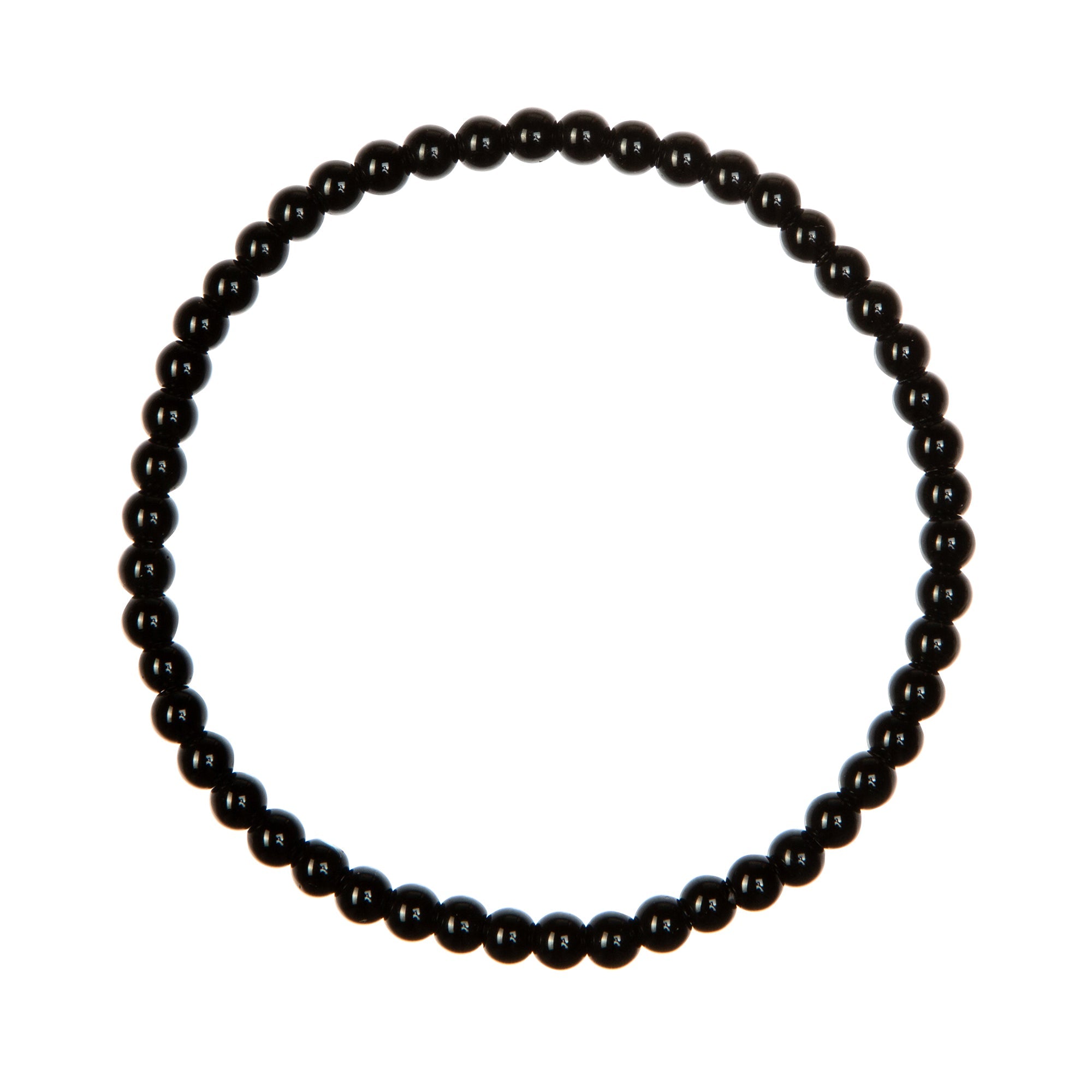 Black Onyx Stone Stretch Bracelet B1875-12MM