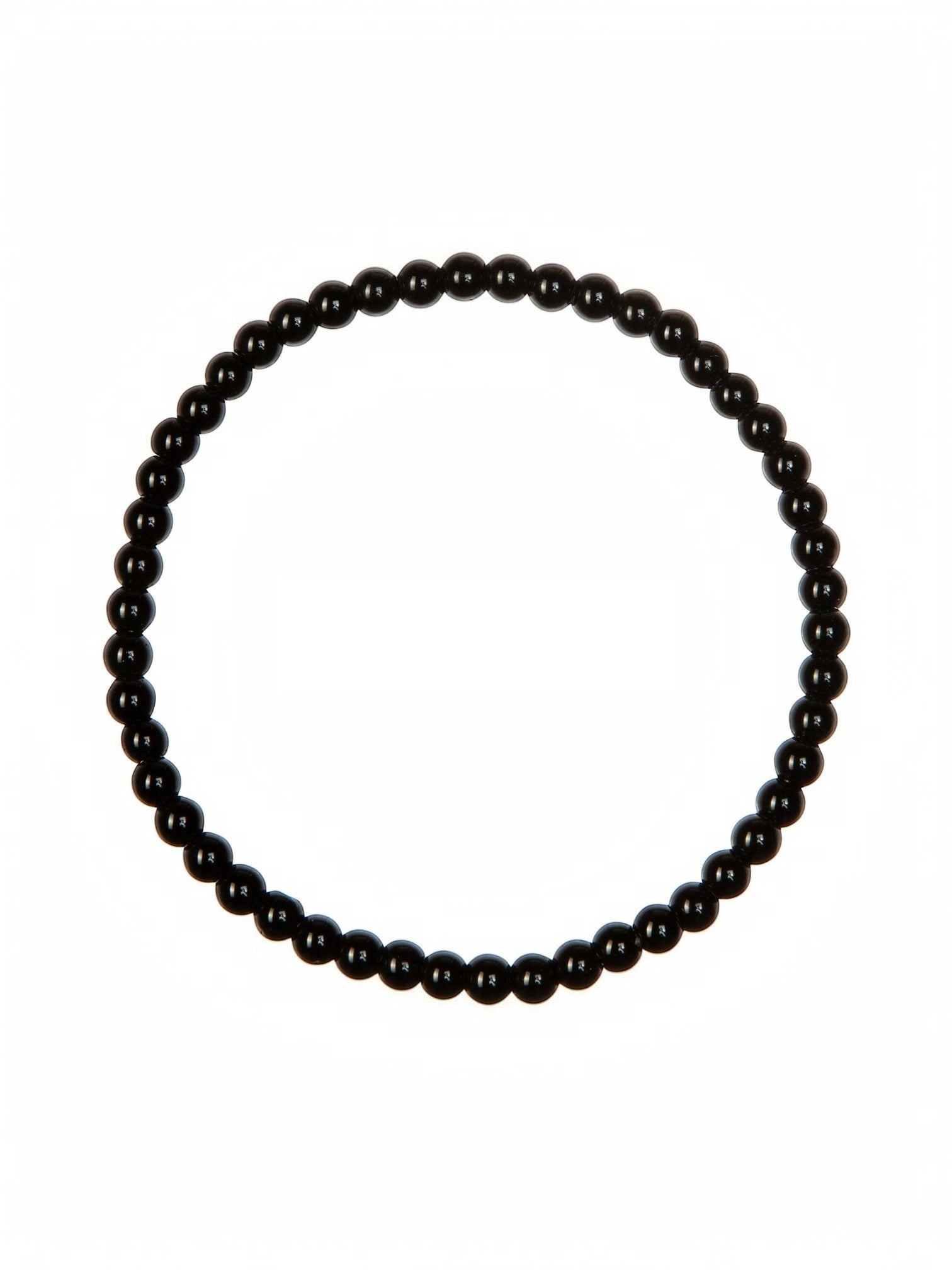Black Onyx Stone Stretch Bracelet B1875-4MM
