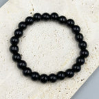 Black Onyx Stone Stretch Bracelet B1875-4MM