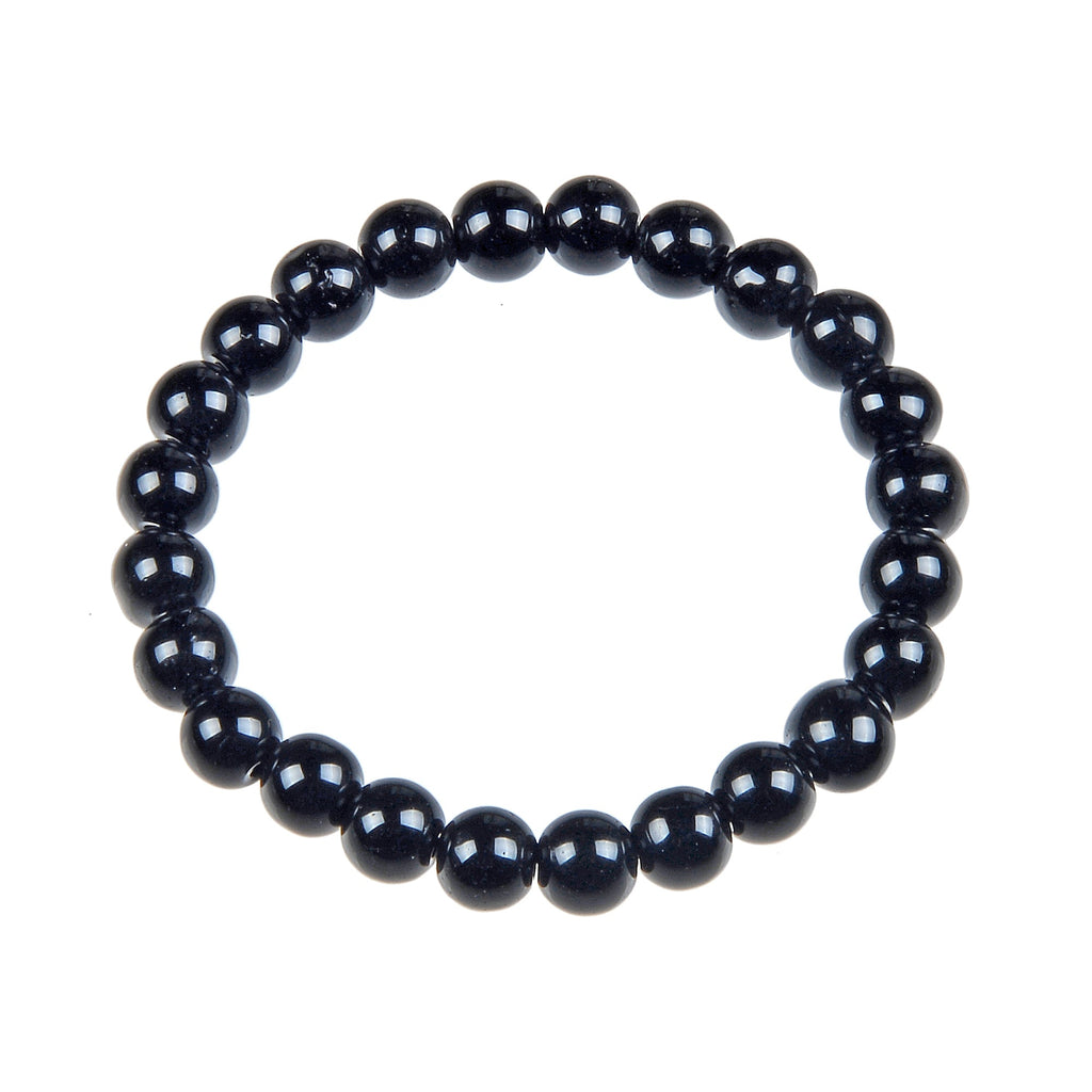Black Onyx Stone Stretch Bracelet B1875-12MM