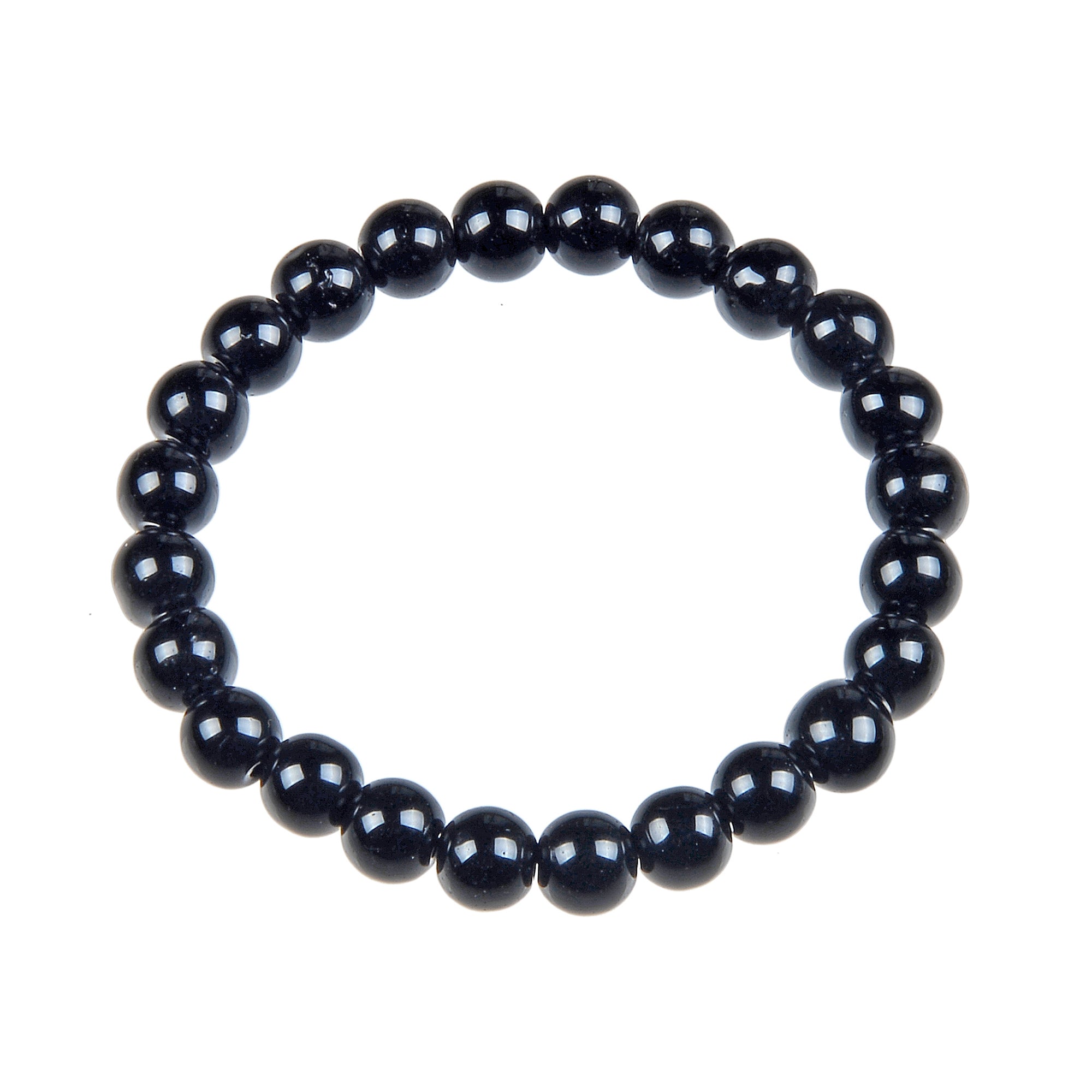 Black Onyx Stone Stretch Bracelet B1875-12MM